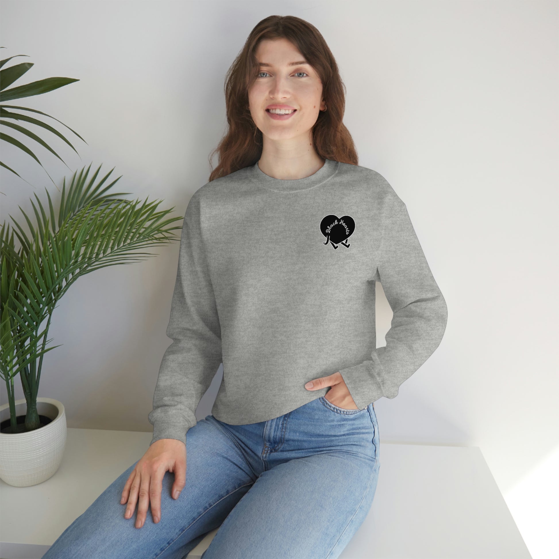 Black Hearts Club Crewneck Sweatshirt - Black Hearts