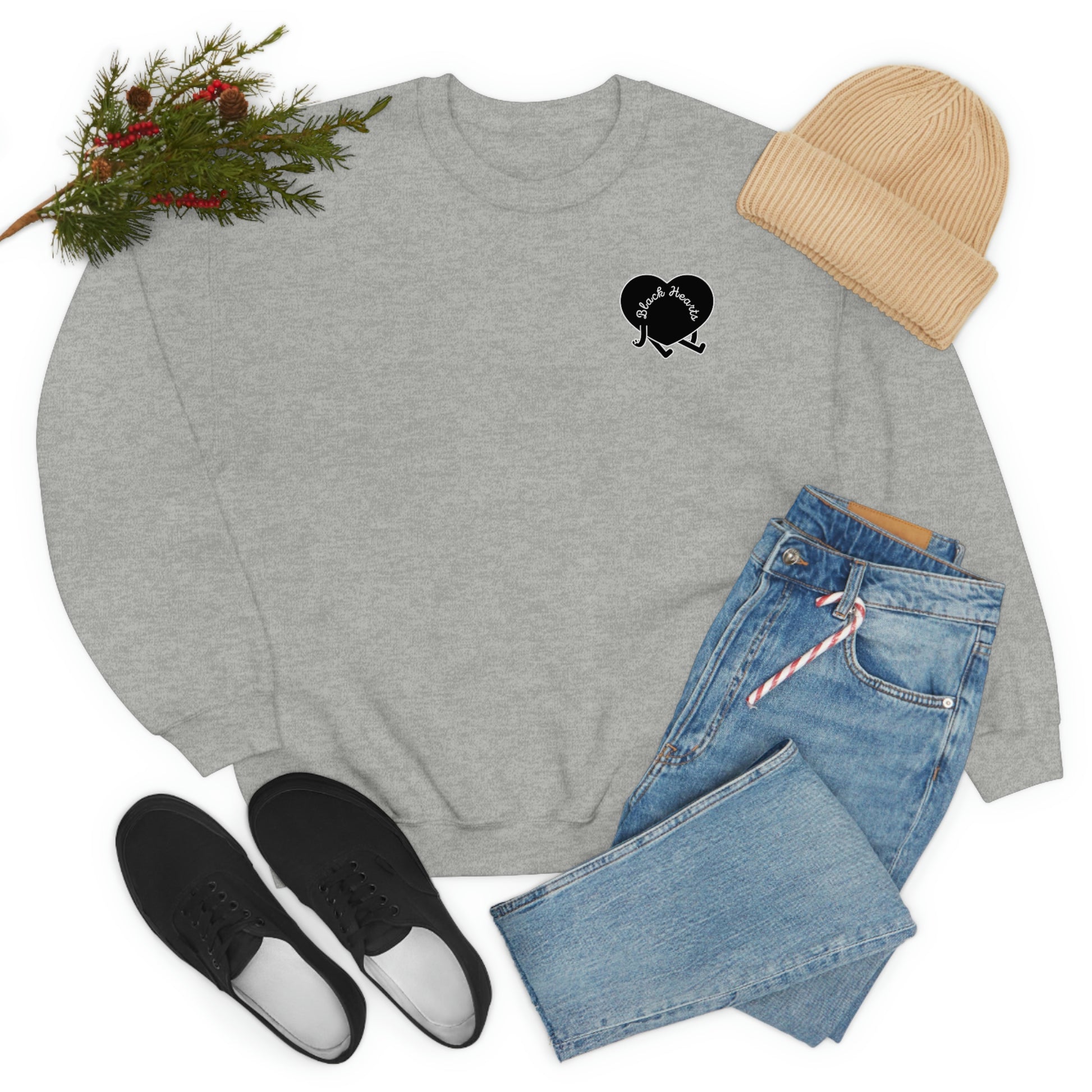 Black Hearts Club Crewneck Sweatshirt - Black Hearts